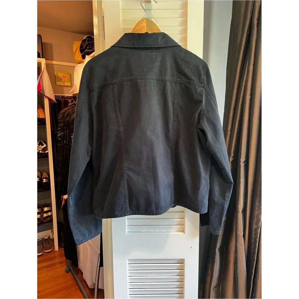 Faconnable Black Soft Cotton Jean Jacket